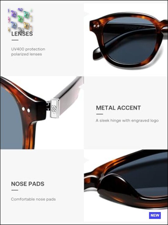Retro Vintage Square Panto Polarized Sunglasses Unisex Classic Shades